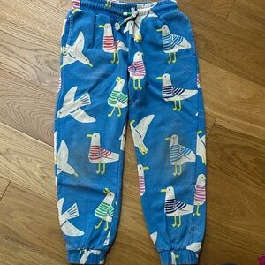 Mini Boden Blue Sweatpants with Seagull Print